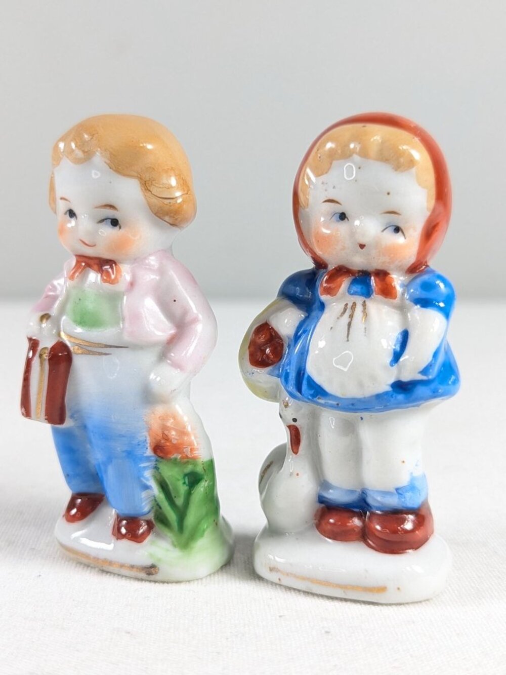 Occupied Japan Figurines: Boy and Girl Ceramic Home Decor